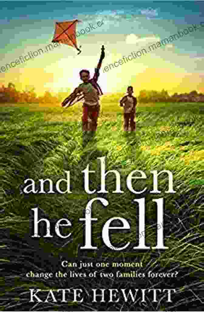 And Then He Fell Book Cover Featuring A Shadowy Figure Falling Into A Void And Then He Fell Kate Hewitt