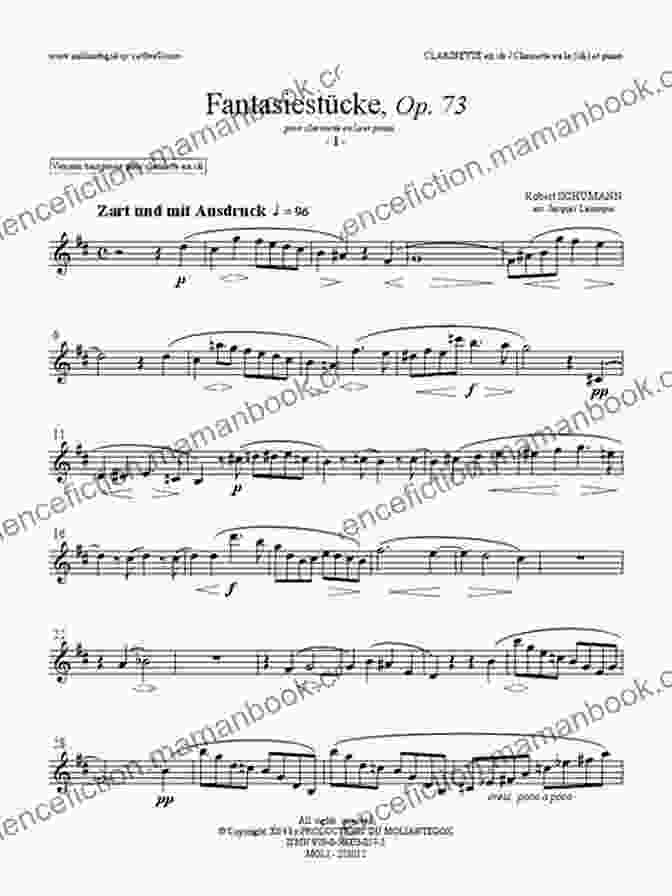 Schumann Fantasiestücke For Clarinet Quartet, Op. 73 10 Romantic Pieces For Clarinet Quartet (CLARINET 4): Easy For Beginners (10 Romantic Pieces Clarinet Quartet 5)