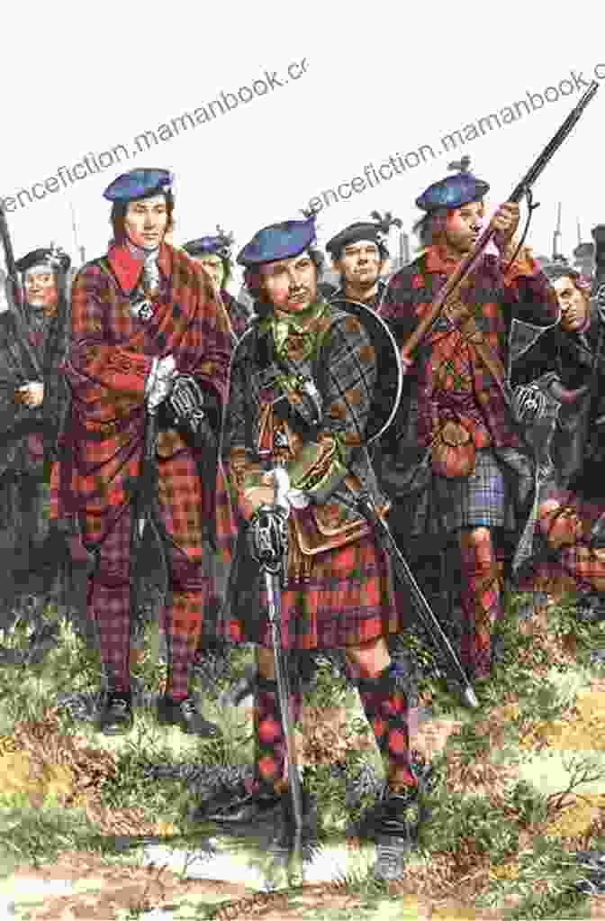 The Fierce And Loyal Maclerie Clan, Standing Together In Their Traditional Highland Attire. Possessed By The Highlander (The MacLerie Clan 3)